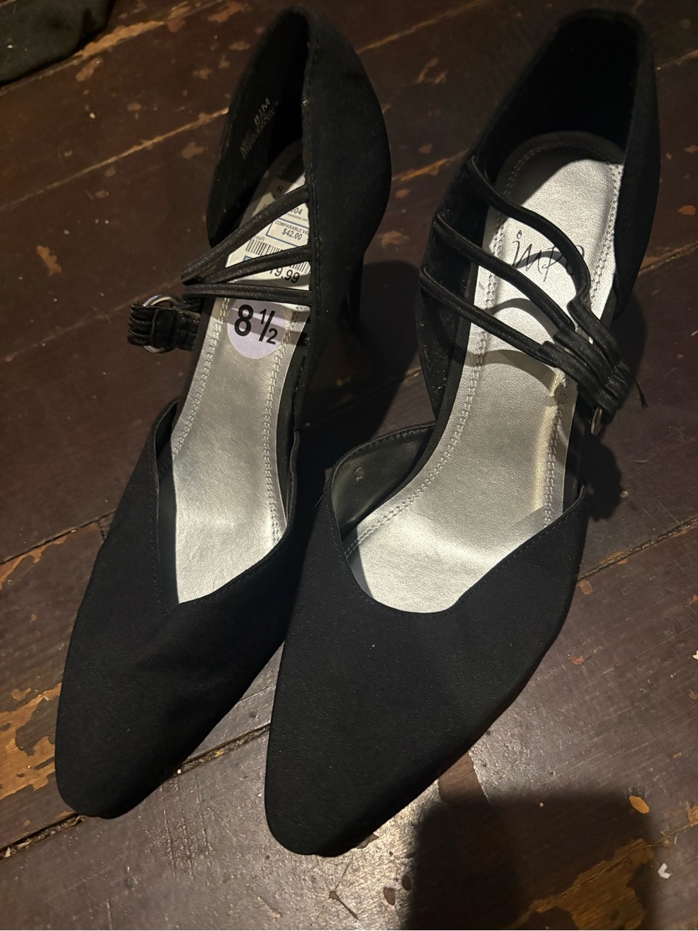 Black Women's Pointed-Toe Strappy Heels - Elegant Evening Pumps